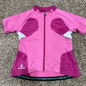 Hincapie women’s size M cycling/triathlon jersey. In EUC. Pink, racing